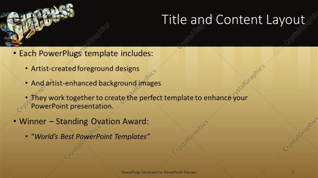Title and Content presentation slide layout