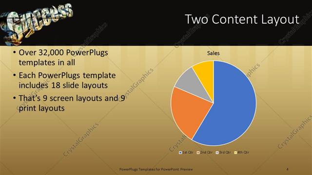 Two Content presentation slide layout