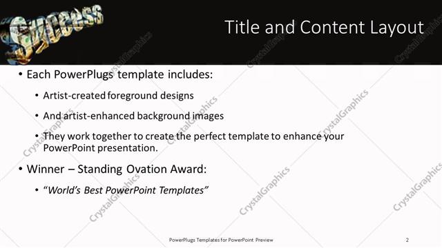 Title and Content presentation slide layout