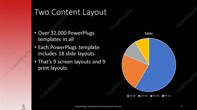 Two Content presentation slide layout