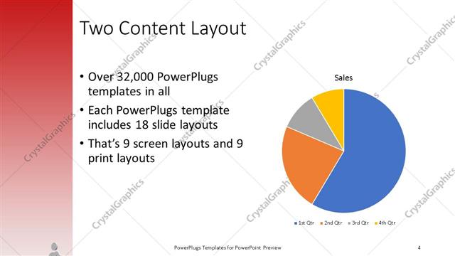 Two Content presentation slide layout