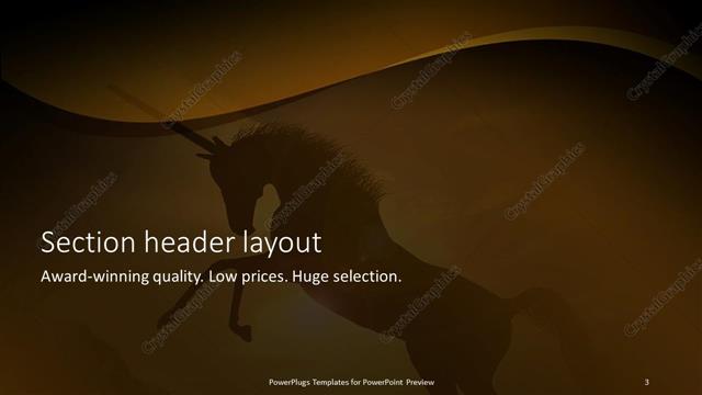 Section Header presentation slide layout