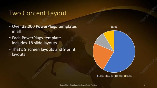 Two Content presentation slide layout