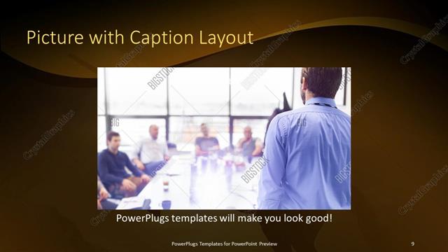 Picture with Caption presentation slide layout