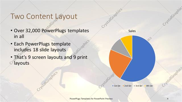Two Content presentation slide layout