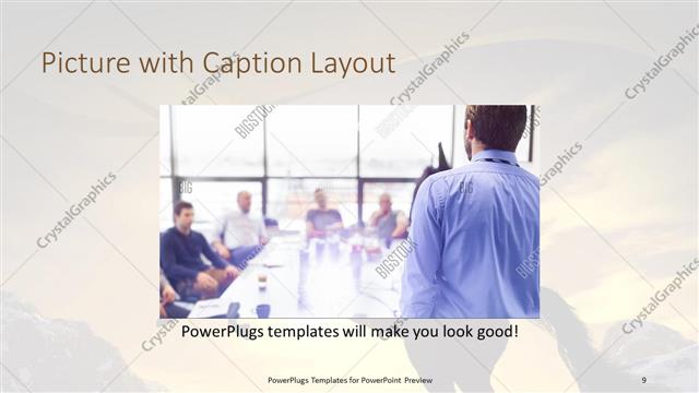 Picture with Caption presentation slide layout