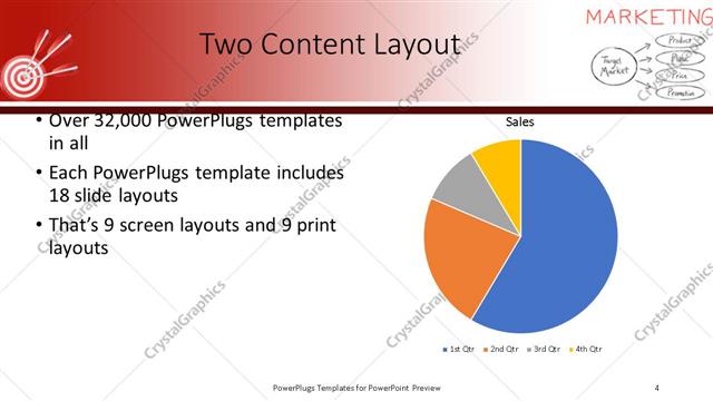 Two Content presentation slide layout