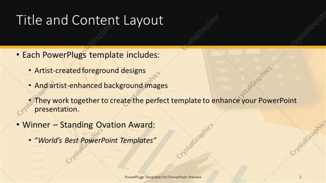 Title and Content presentation slide layout