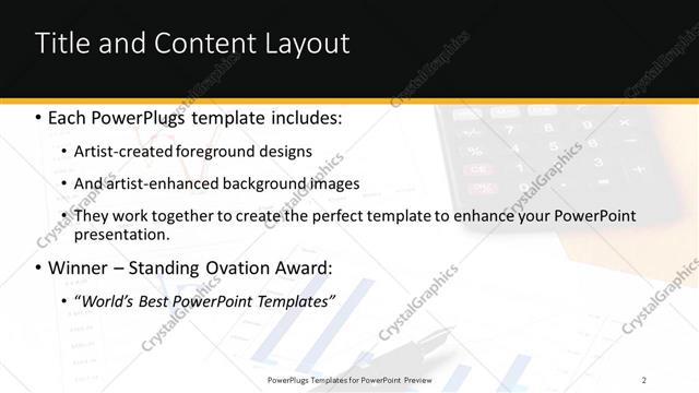 Title and Content presentation slide layout