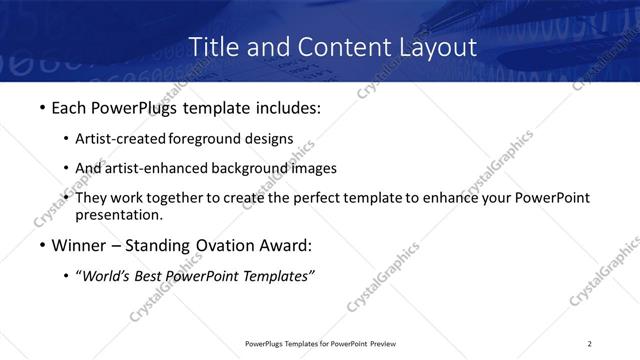 Title and Content presentation slide layout