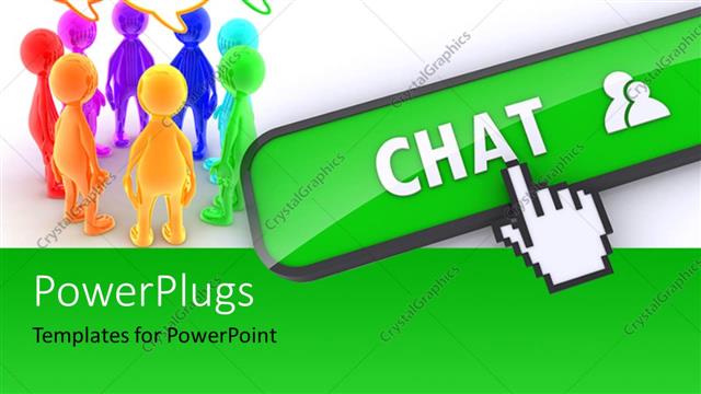  Presentation with chat - A chat option with various people in the background