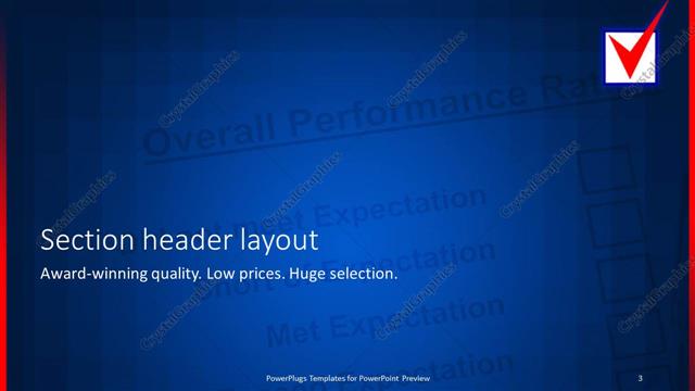Section Header presentation slide layout