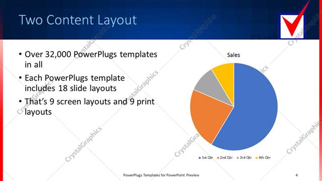 Two Content presentation slide layout