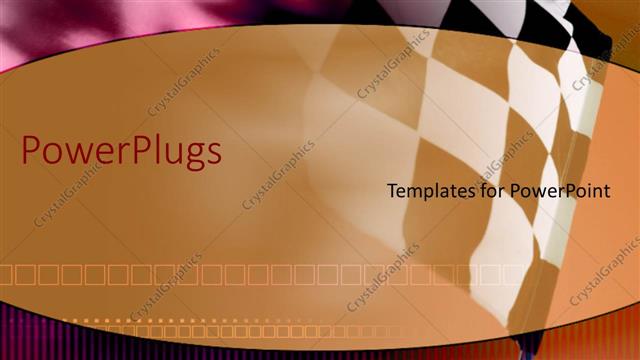  Presentation with checkered flag - A checkered flag with place for text in the middle