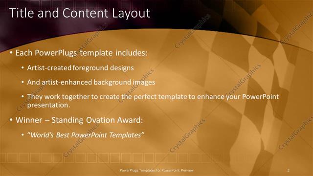Title and Content presentation slide layout