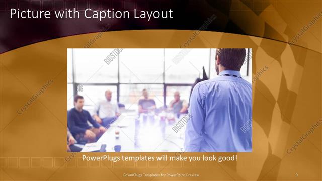 Picture with Caption presentation slide layout