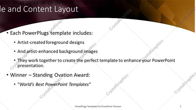 Title and Content presentation slide layout
