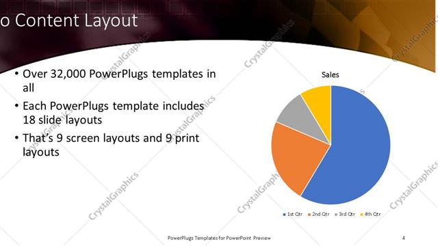 Two Content presentation slide layout