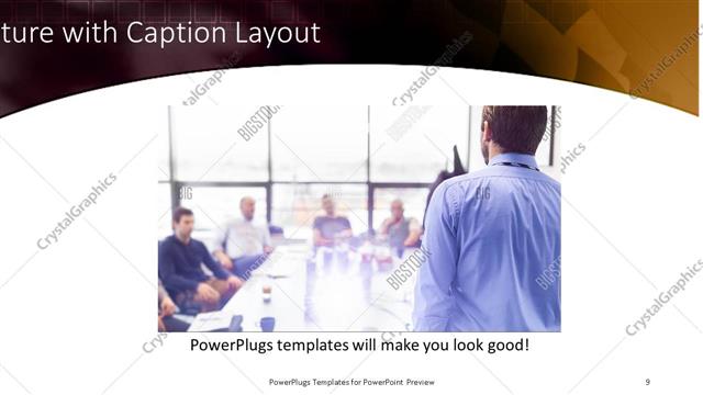 Picture with Caption presentation slide layout