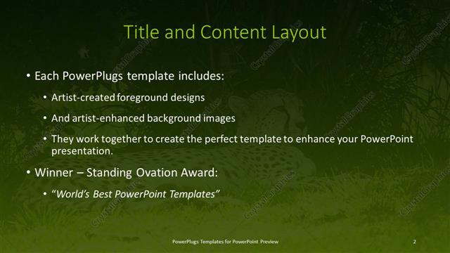 Title and Content presentation slide layout