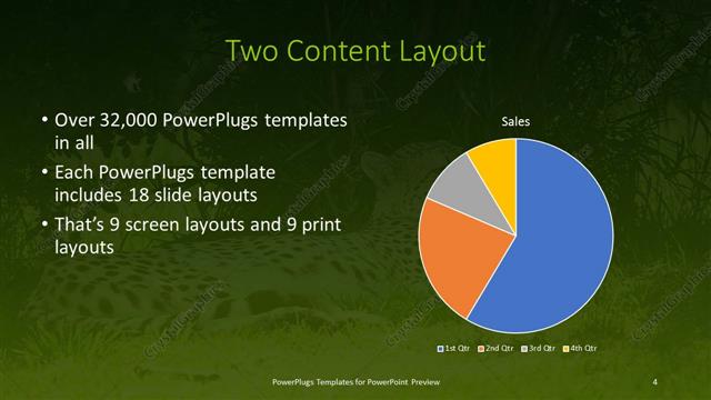 Two Content presentation slide layout