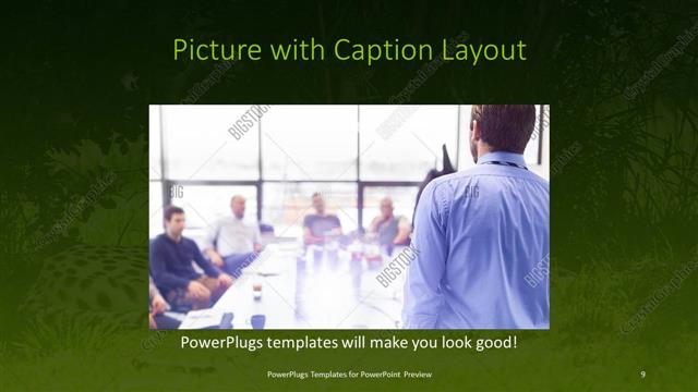 Picture with Caption presentation slide layout