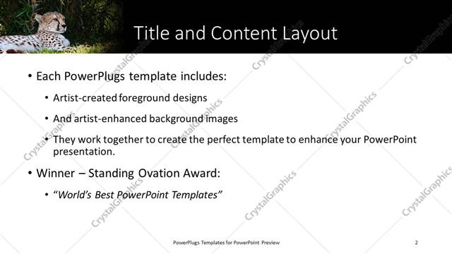 Title and Content presentation slide layout