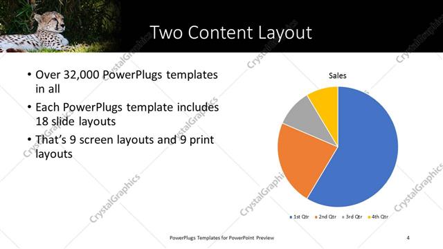 Two Content presentation slide layout