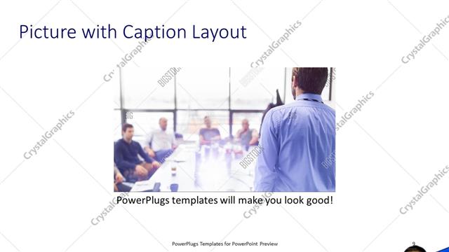 Picture with Caption presentation slide layout