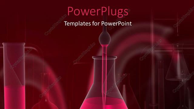  Presentation with reflection - A chemical with reflection in the background