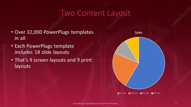 Two Content presentation slide layout