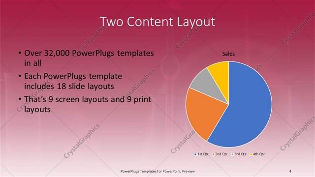 Two Content presentation slide layout