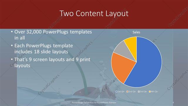 Two Content presentation slide layout