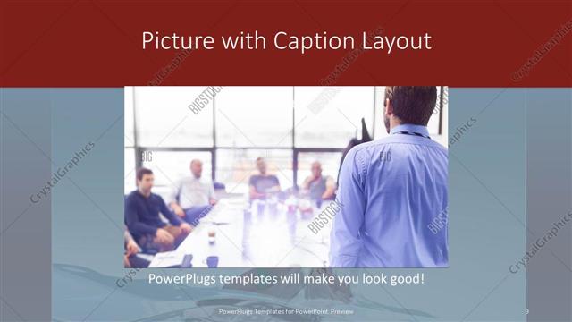 Picture with Caption presentation slide layout