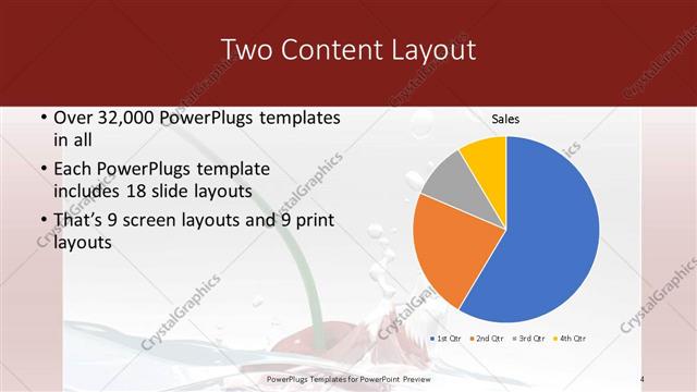 Two Content presentation slide layout