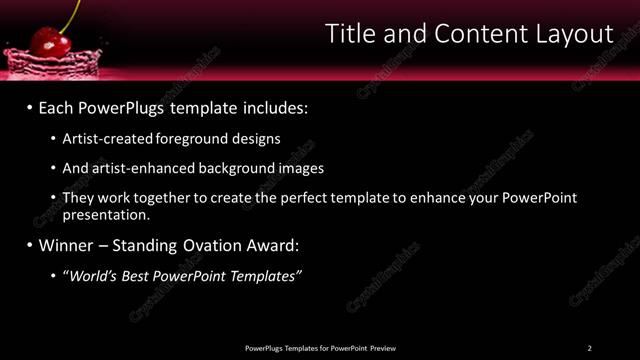 Title and Content presentation slide layout