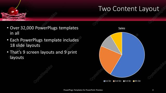 Two Content presentation slide layout