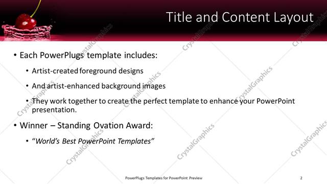 Title and Content presentation slide layout