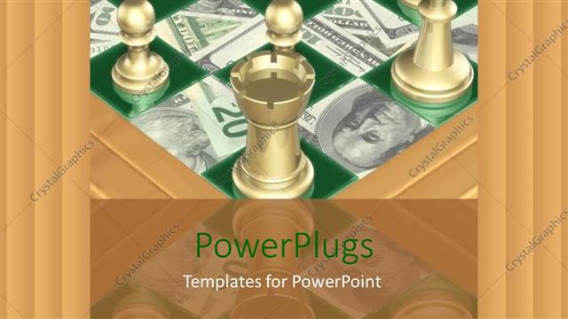  Presentation with finance - A chess board made of dollar notes