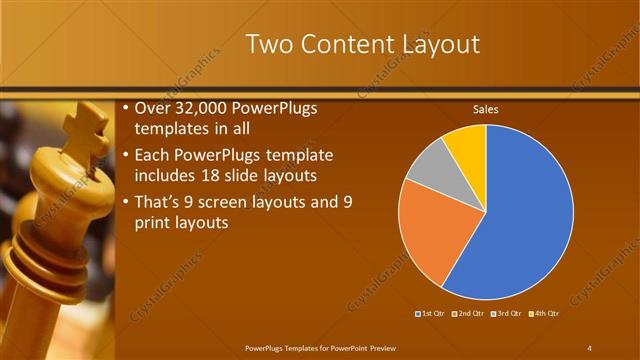 Two Content presentation slide layout