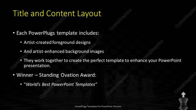 Title and Content presentation slide layout