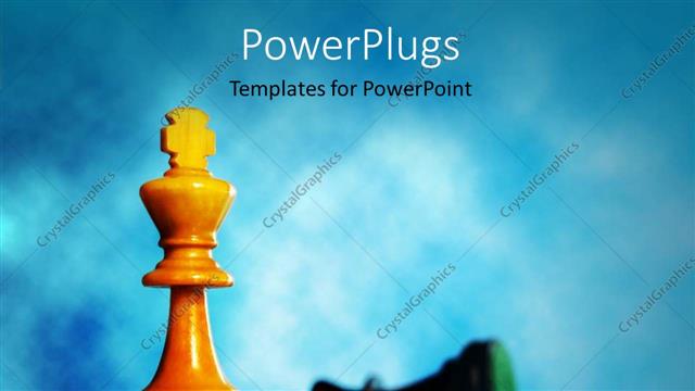  Presentation with chess - A chess piece with blurr background and place for text