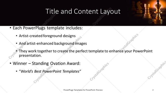 Title and Content presentation slide layout