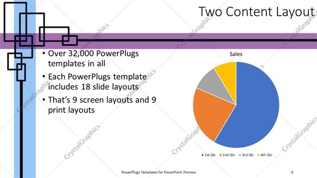Two Content presentation slide layout
