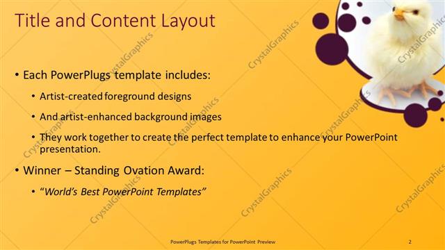 Title and Content presentation slide layout
