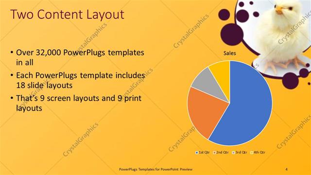 Two Content presentation slide layout