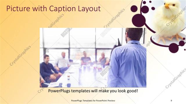 Picture with Caption presentation slide layout