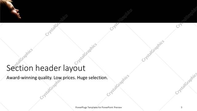 Section Header presentation slide layout