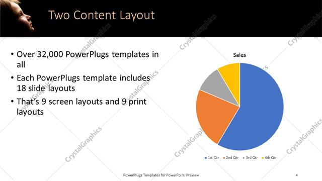 Two Content presentation slide layout