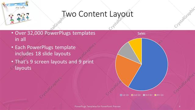 Two Content presentation slide layout